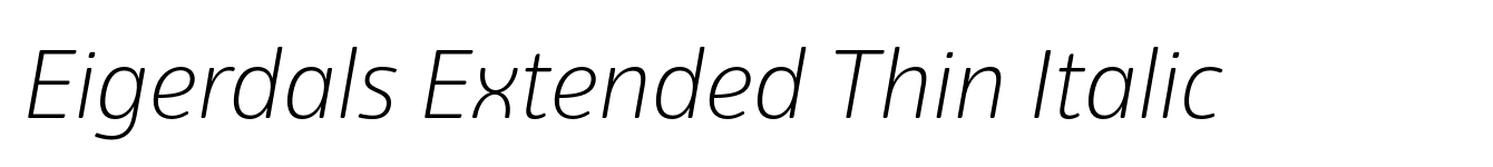 Eigerdals Extended Thin Italic